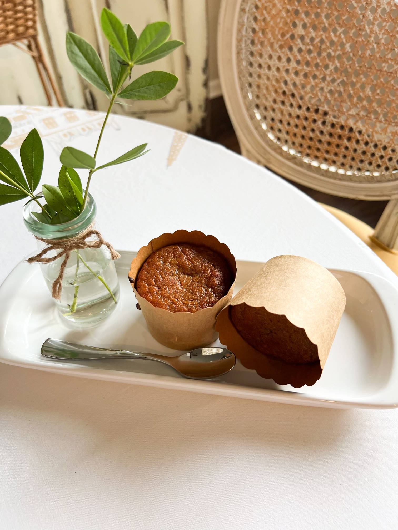 sweet potato muffins on plate