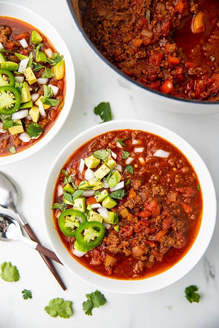 bowls of chili